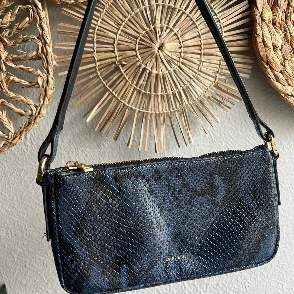 ANINE BING Bianca bag blue snake - Picture 2 of 9